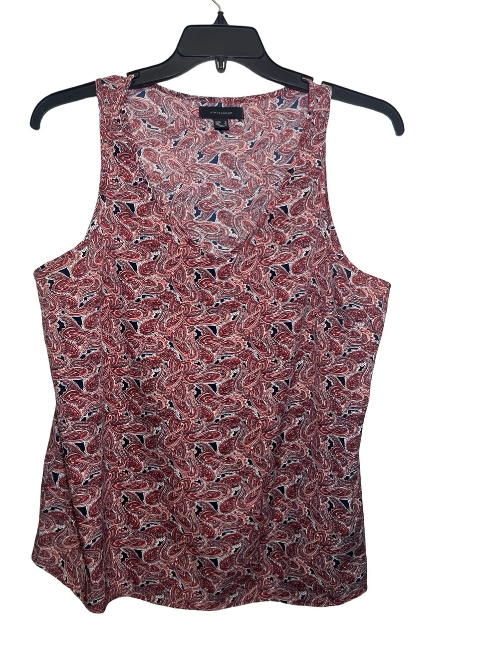 Atmosphere Red Paisley Tank Top